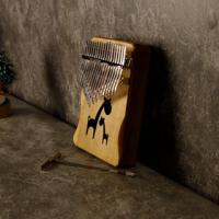 Đàn kalimba 17 phím gỗ nguyên khối cao cấp âm to vang tặng kèm phụ kiện-DK15