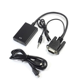 Bộ Cáp chuyển đổi tín hiệu từ VGA sang HDMI có âm thanh kèm theo cáp Micro USB