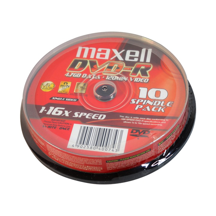 ĐĨA TRẮNG DVD MAXCELL HỘP 10C