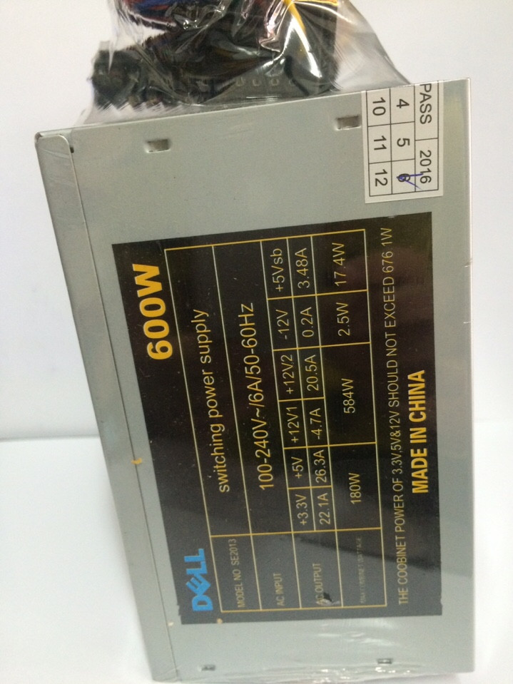 NGUỒN DELL 600W-12CM -BH 12T ĐỔI MỚI
