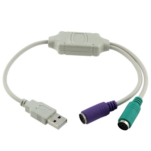 Cáp chuyển đổi USB đực 2.0 sang đầu PS2 cái cho chuột và bàn phím