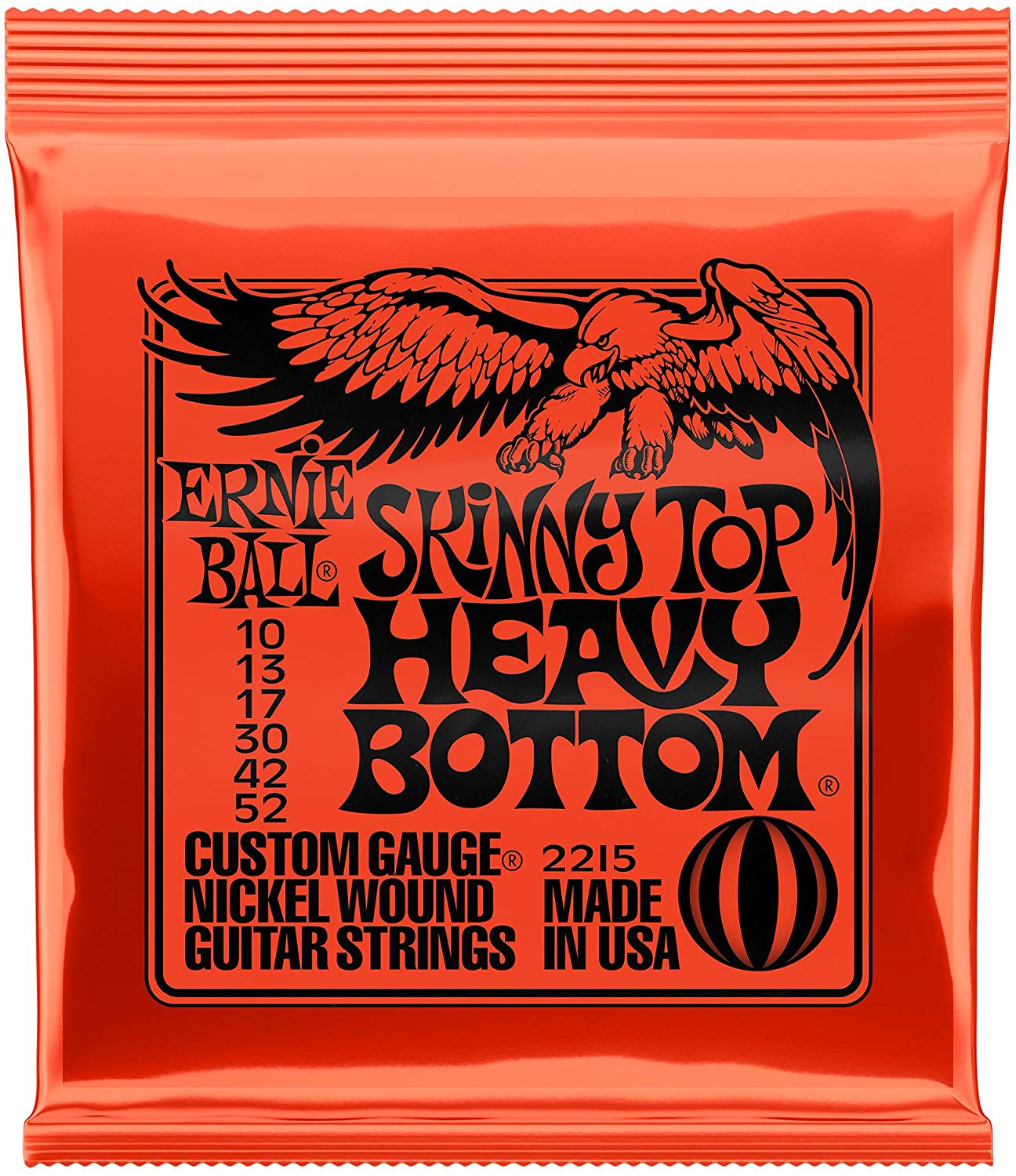 Dây đàn guitar điện 2215 ,Ernie Ball Skinny Top Heavy Bottom Electric Guitar Strings 2215