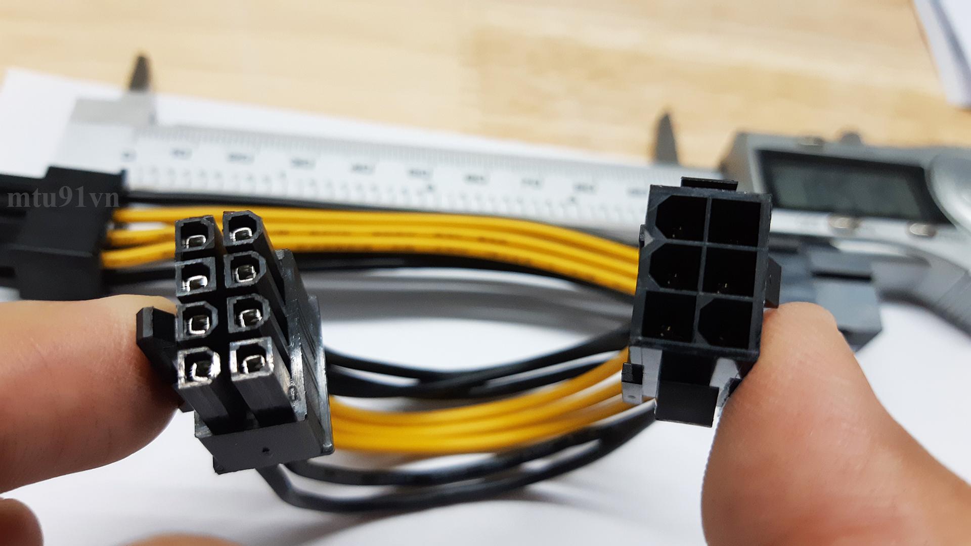 Cáp Chuyển Nguồn Từ 6 Pin Sang 8 Pin Cho VGA-C6