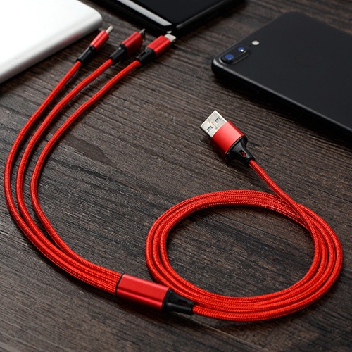 Cáp sạc nhanh điện thoại 3 in 1 đa năng Lightning - Micro - Type C-DS7