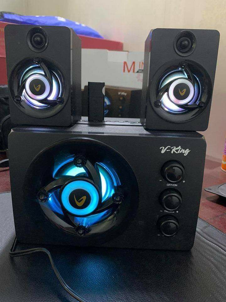 Loa Vi tính 2.1 V-King 338U có đèn led siêu đẹp, âm thanh cực hay