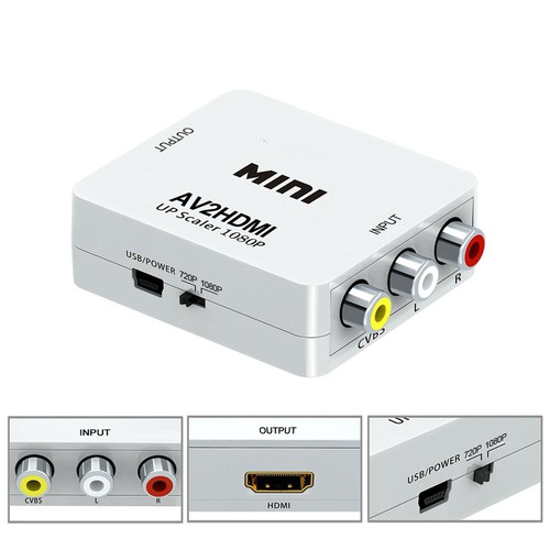 Bộ chuyển AV ra HDMI, AV to HDMI, AV sang HDMI - FullHD 1080p/ 720