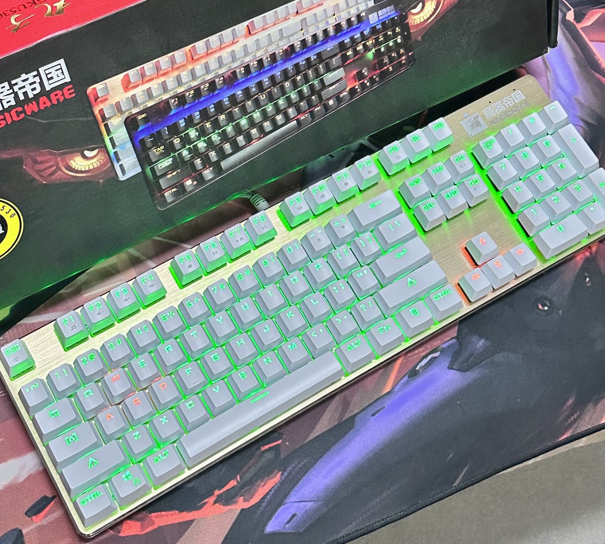 Bàn phím cơ MAGICWARE GKU530 chuyên net cực bền (Màu trắng)