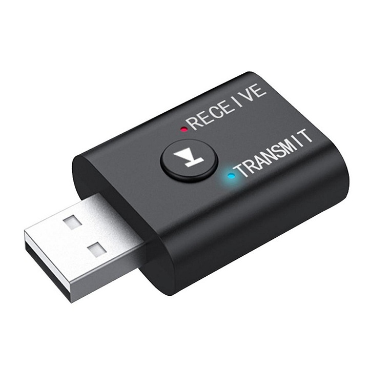 Thiết Bị Thu Phát Bluetooth 5.0 2 IN 1 Không Dây Hai Chiều USB Laptop PC Ô Tô