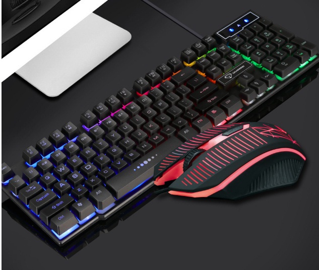 Bộ Bàn Phím Giả Cơ Chuyên Game Và Chuột gaming Led 7 màu Divipard GMK-50 -Đen