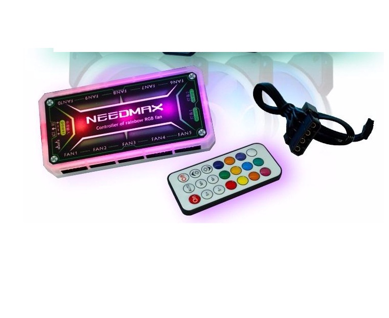 Bộ Hub Kết Nối Nguồn Và Điều Khiển Fan Led RGB - Có Led Trên Hub