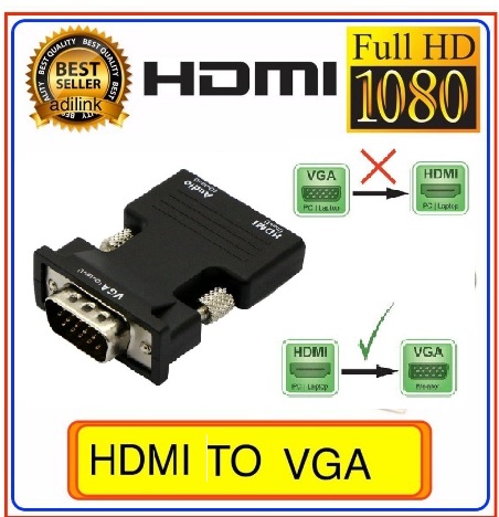 Đầu chuyển đổi HDMI sang Vga có âm thanh ( đen )